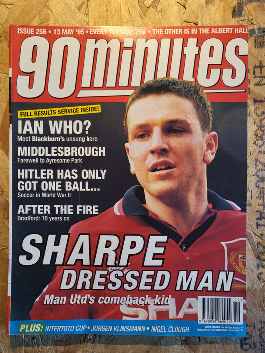 90 Minute Magazine 13 May 1995 #256 (1030)(RARE) Lee Sharpe Ian Pearce