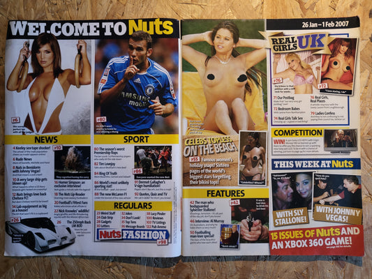 NUTS 26 January 1 February 2007 (1030) Kelly Brook Kate Moss Kate Lawler