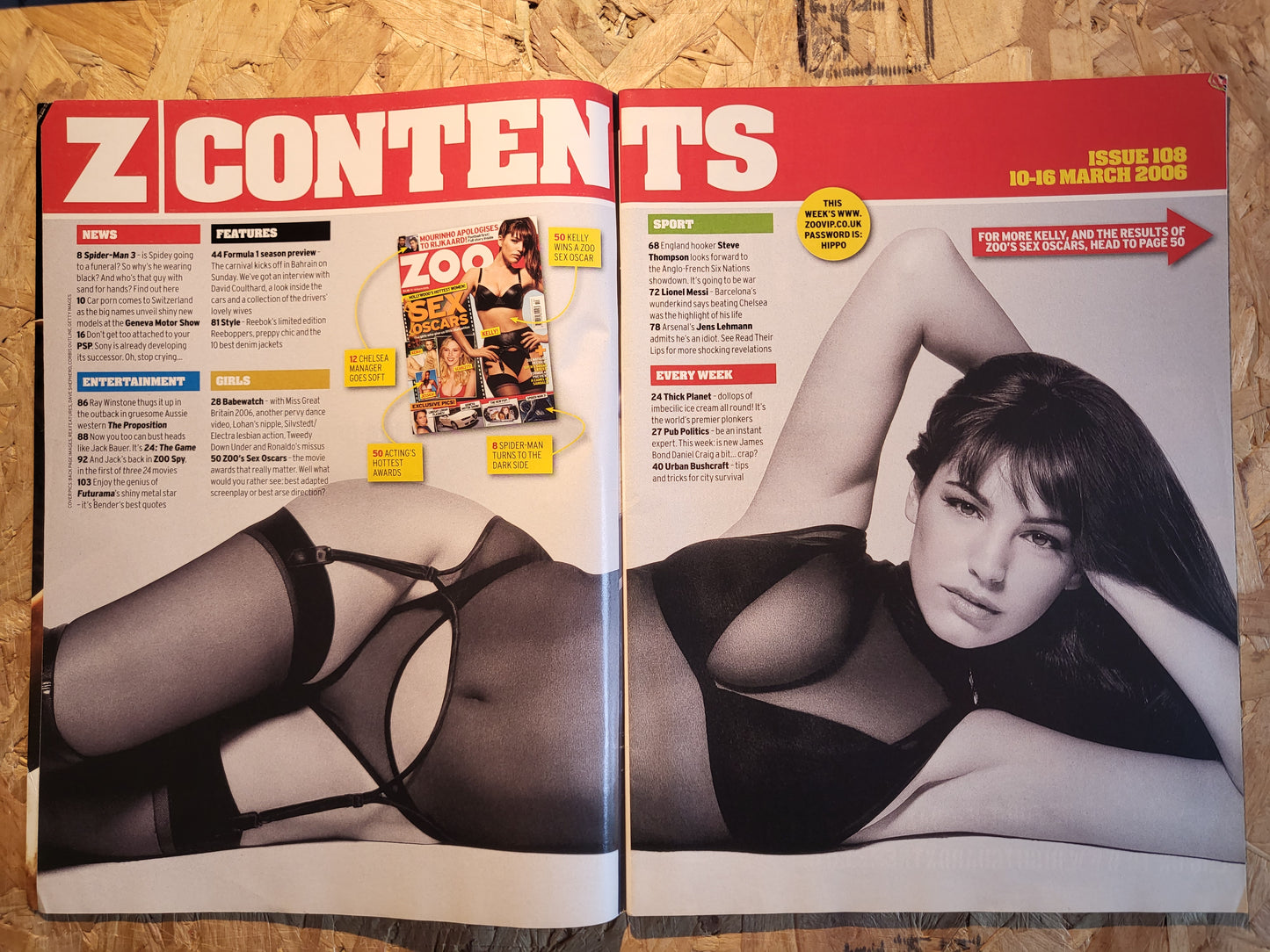 ZOO Magazine 10-16 March 2006 (1032) Kelly Brook POSTER Scarlett Jessica Keira