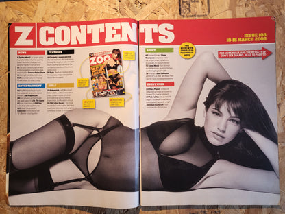 ZOO Magazine 10-16 March 2006 (1032) Kelly Brook POSTER Scarlett Jessica Keira