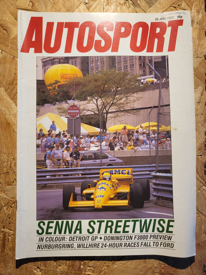 Autosport Magazine 25 June 1987 (1035) Mansell Senna Renault 21 Citroen BX GTi