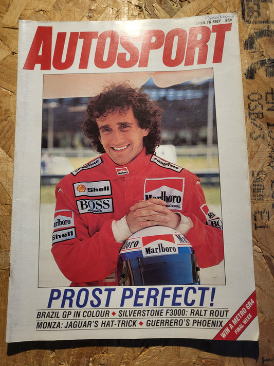 Autosport Magazine 16 April 1987 (1035) Silverstone Ford Grandada F3000