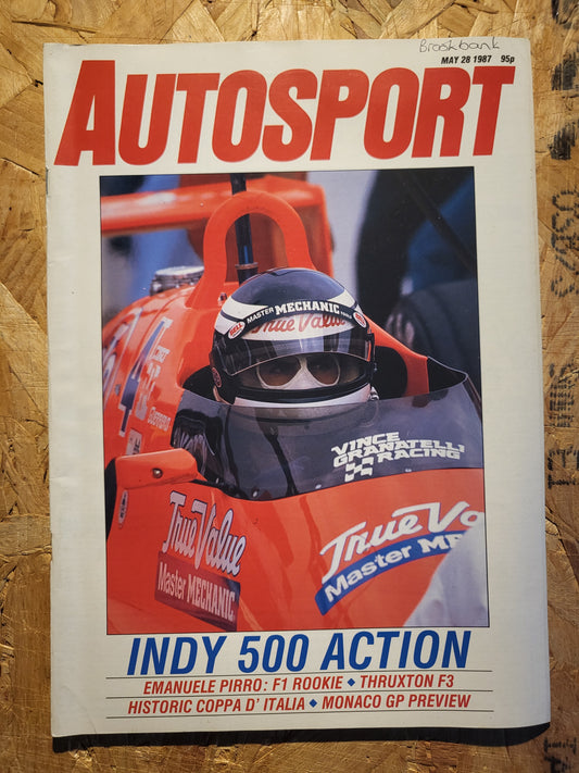 Autosport Magazine 28 May 1987 (1035)  Al Unser Sent Wins Indianapolis 500 Herbert F3