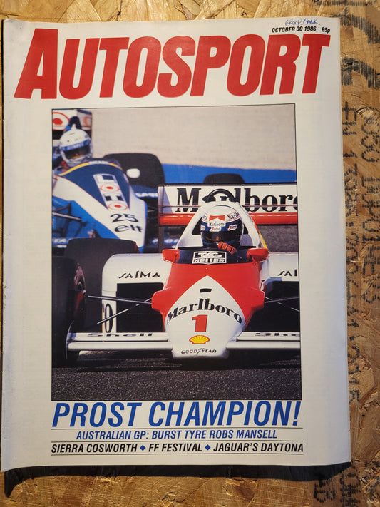 Autosport Magazine 30 October 1986 (1035) Sierra Cosworth Duqueine VG4