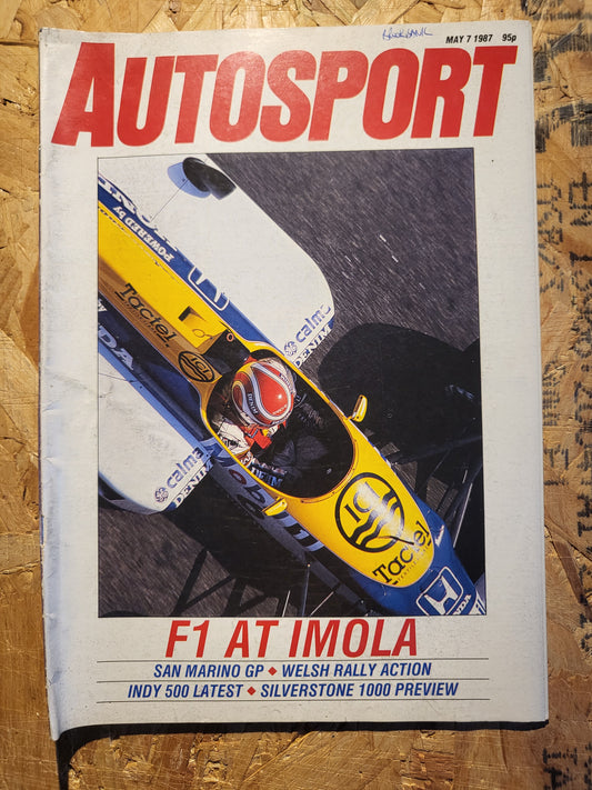 Autosport Magazine 7 May 1987 (1035) Peugeot 309 SRi Indy 500 Silverstone 1000