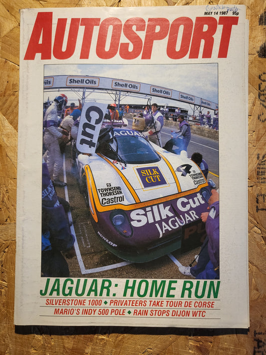 Autosport Magazine 14 May 1987 (1035) POSTER Vallelunga F3000 Vauxhall Senator Alfa Romeo 33