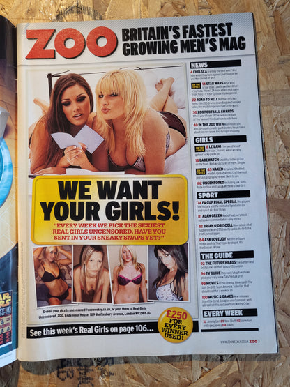 Zoo Magazine 18-24 May 2005 (1038) POSTER Lucy Pinder Michelle Marsh Max Power