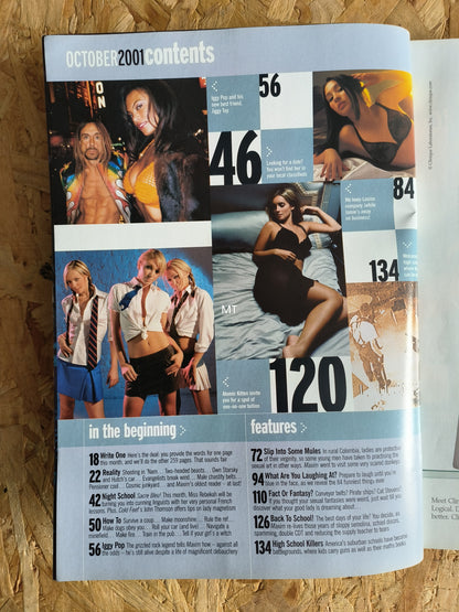 Maxim Magazine October 2001 (1045) Louise Redknapp Atomic Kitten Tara Reid Tess
