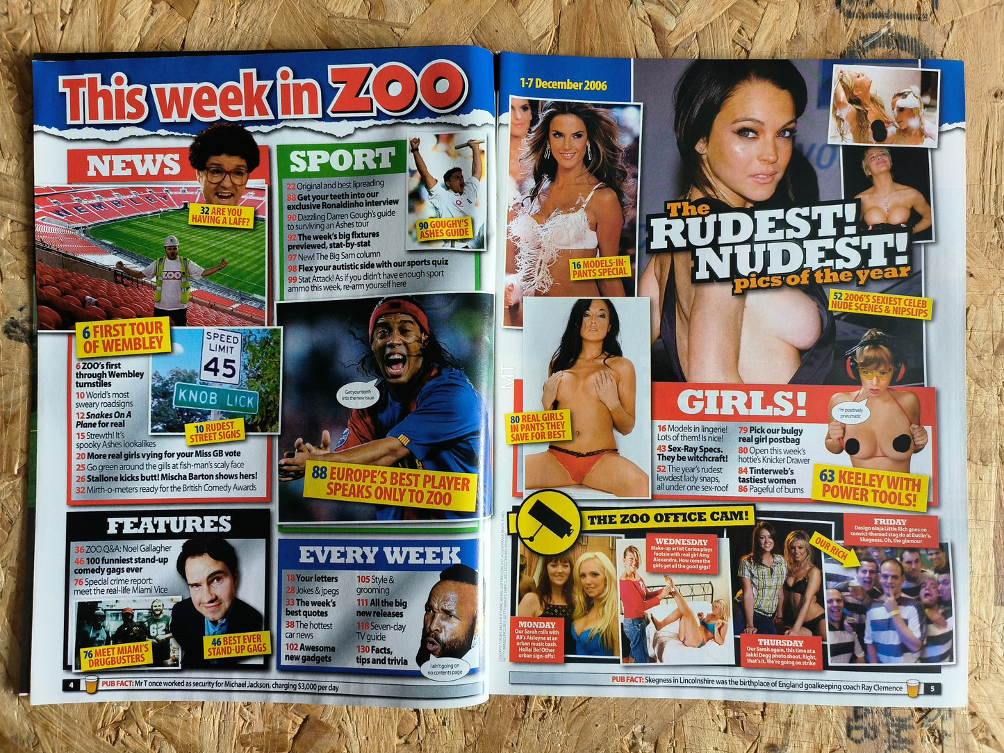 ZOO Magazine 1-7 December 2006 (1047) POSTER Keeley Hazell