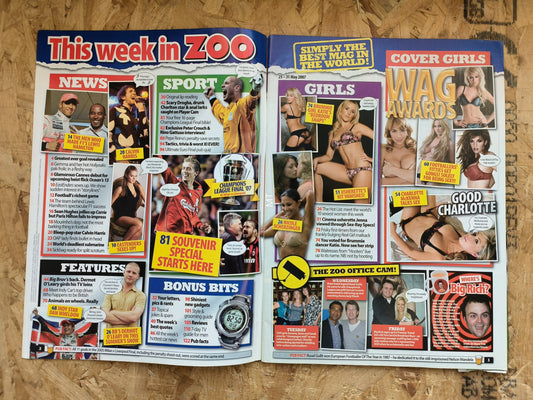 ZOO Magazine 25-31 May 2007 (1049) Amii Grove Abbey Clancy Charlotte WAGS