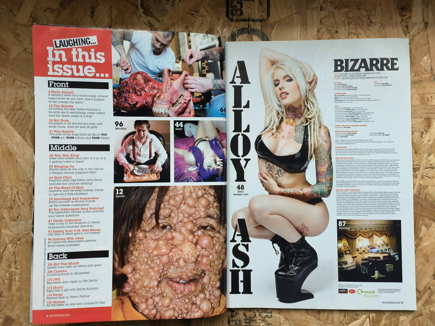 BIZARRE Magazine March 2012 (1050) Alloy Ash Museum Death Terry Pratchett