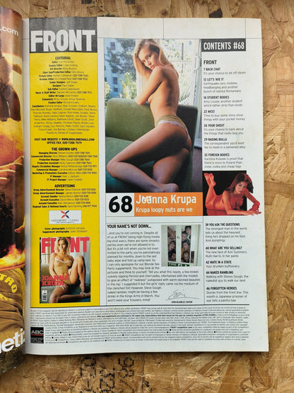FRONT Magazine April 2004 #68 (1051)RARE Joanna Krupa Rebecca Flory Nikki Theobald