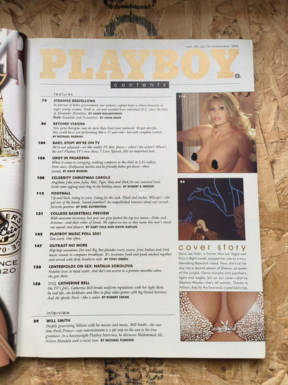 PLAYBOY Magazine December 2001 (1054) Gena Lee Nolin Centerfold Natalia Sokolova
