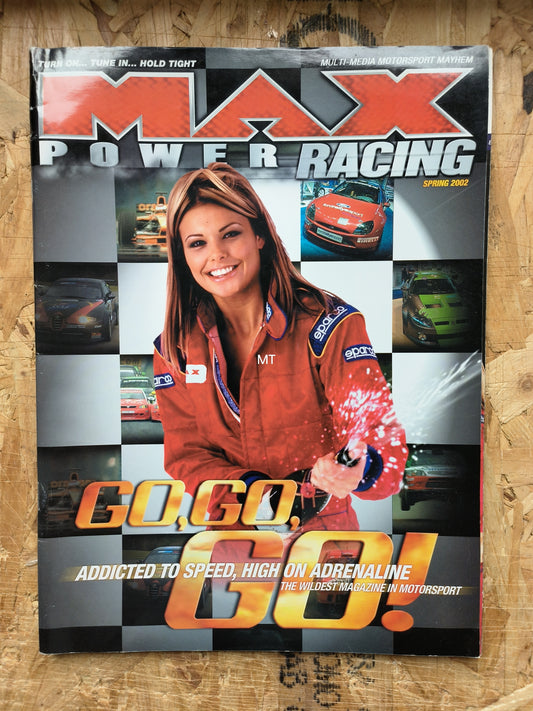 MAX POWER RACING Magazine Spring 2002 (1055) POSTER Jakki Degg Alfa BTCC