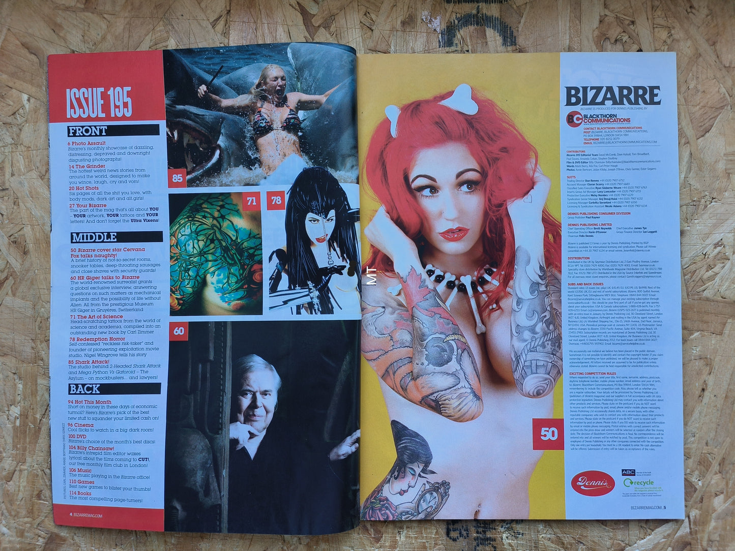 BIZARRE Magazine December 2012 (1056) Cervena Fox HR Giger