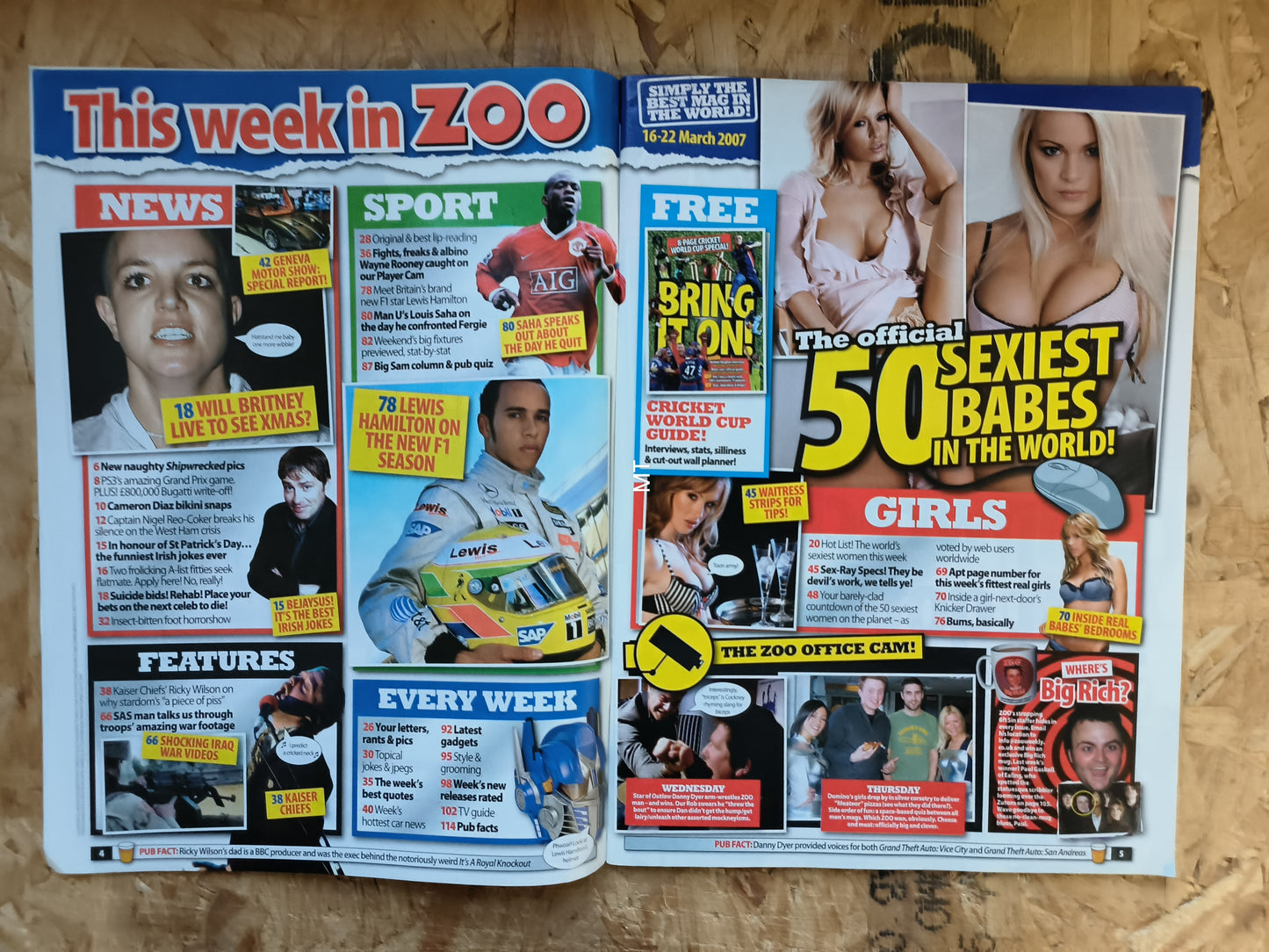 ZOO Magazine 16-22 March 2007 (1058) Michelle Marsh Kelly Brook Sophie Howard