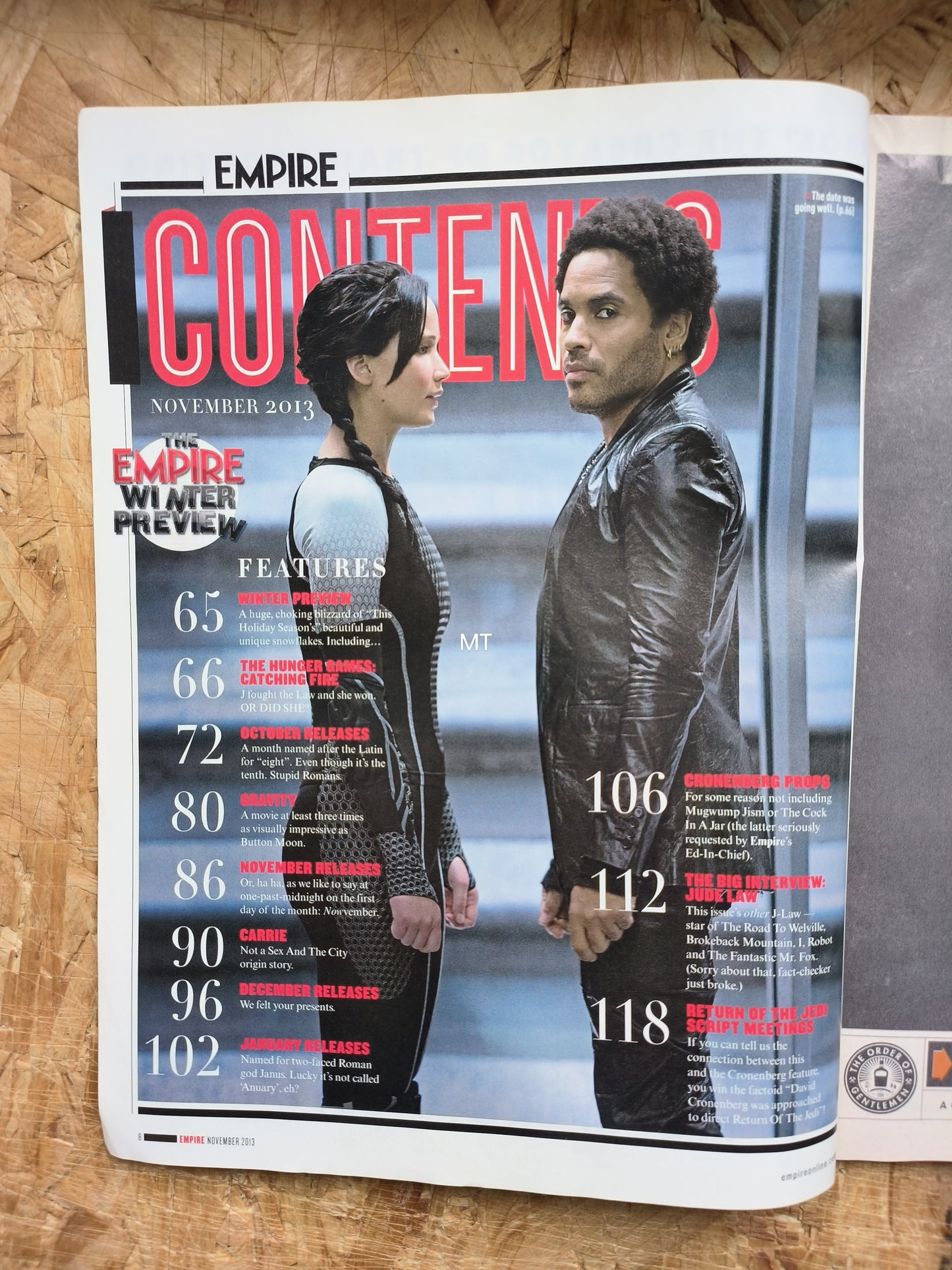 EMPIRE Magazine November 2013 (1062) Hunger Games Jennifer Lawrence Jude Law Jedi Ed
