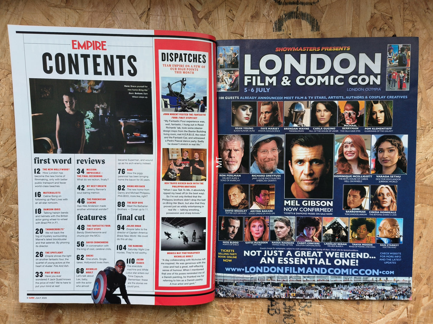 EMPIRE Magazine July 2025 SUBSCRIBER (1063) Jurassic World Rebirth Fantastic Four Tron Ares