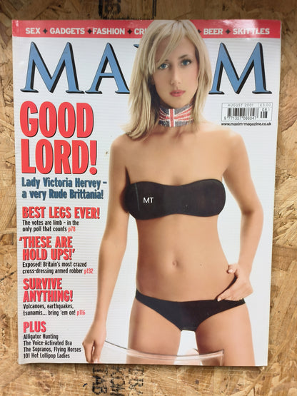 MAXIM Magazine August 2001 (1067) LADY VICTORIA HERVEY
