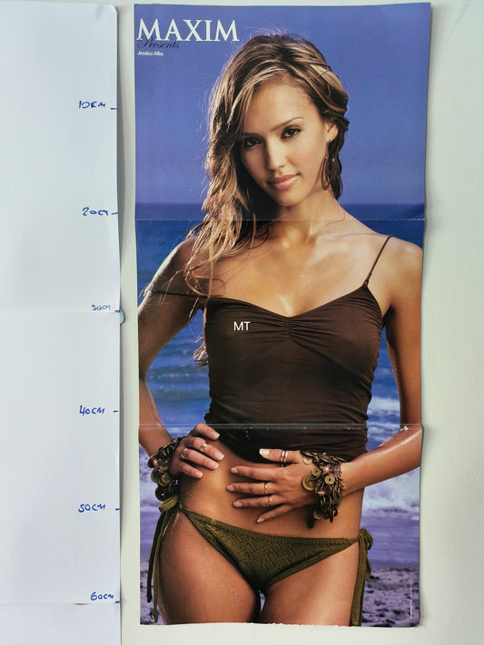 MAXIM Magazine POSTER Jessica Alba LARGE RARE (1068)