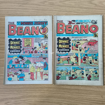 4x Beano Comics/Magazines 2029-2032 1981 Bundle/Job Lot (0050) Dennis the Menace Gnasher