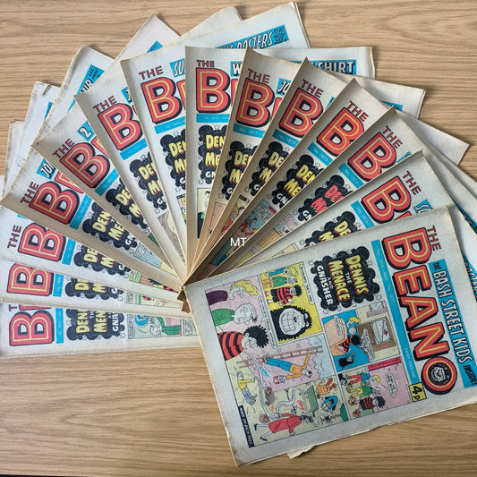 14x Beano Comics/Magazines 1802-1816 1977 Bundle/Job Lot (0051) Dennis the Menace Gnasher