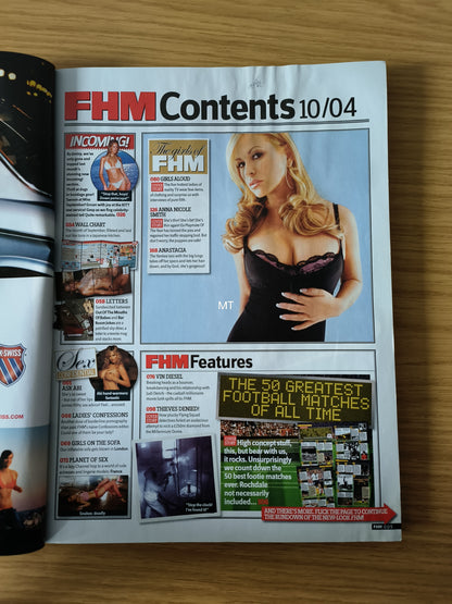 FHM Magazine October 2004 (1071) Kimberley Walsh Cover Anna Nicole Smith