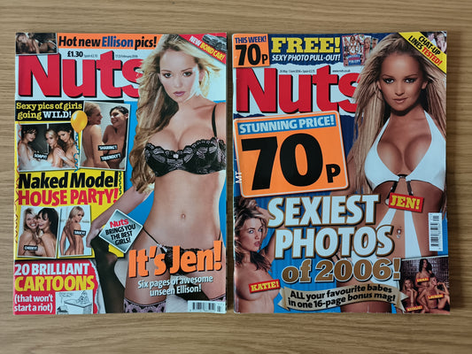 2x Nuts Magazines 2006 Bundle/Job Lot (0067) Jennifer Ellison Lucy Pinder