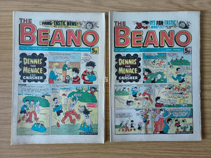 10x Beano Comics/Magazines 1867>1876 1978 Bundle/Job Lot (0058) Dennis the Menace Gnasher (Copy)