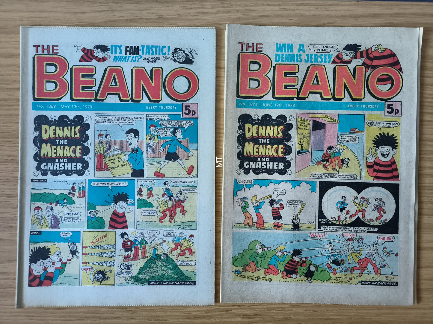 10x Beano Comics/Magazines 1867>1876 1978 Bundle/Job Lot (0058) Dennis the Menace Gnasher (Copy)