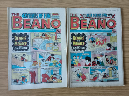 10x Beano Comics/Magazines 1877>1886 1978 Bundle/Job Lot (0059) Dennis the Menace Gnasher (Copy) (Copy)
