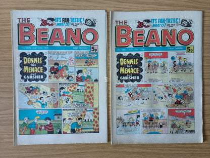 10x Beano Comics/Magazines 1877>1886 1978 Bundle/Job Lot (0059) Dennis the Menace Gnasher (Copy) (Copy)