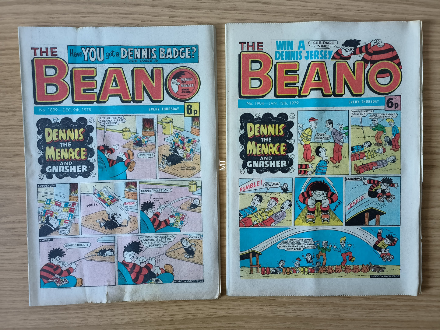 10x Beano Comics/Magazines 1897>1906 1978/79 Bundle/Job Lot (0061) Dennis the Menace Gnasher