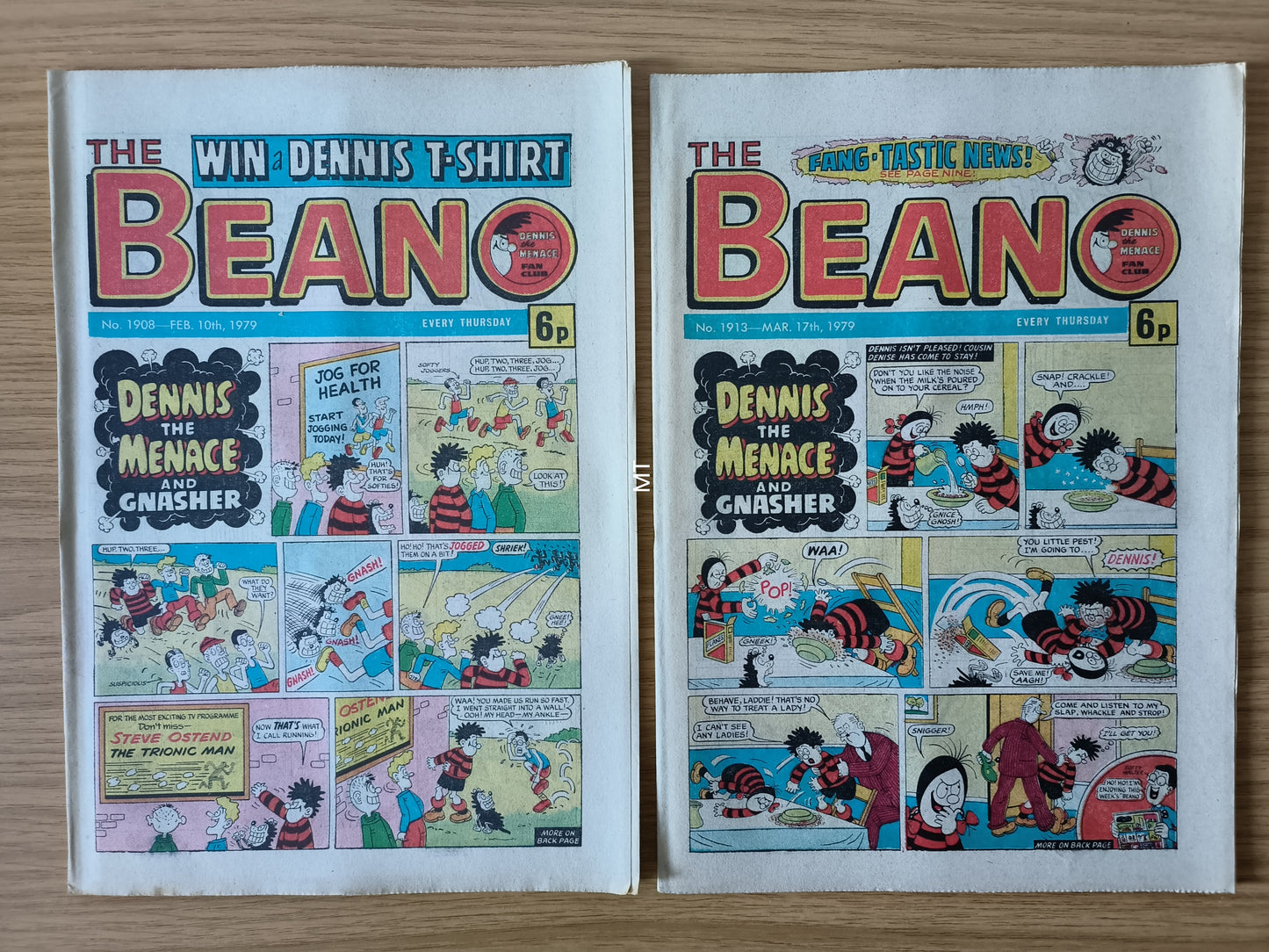 10x Beano Comics/Magazines 1907>1916 1979 Bundle/Job Lot (0062) Dennis the Menace Gnasher