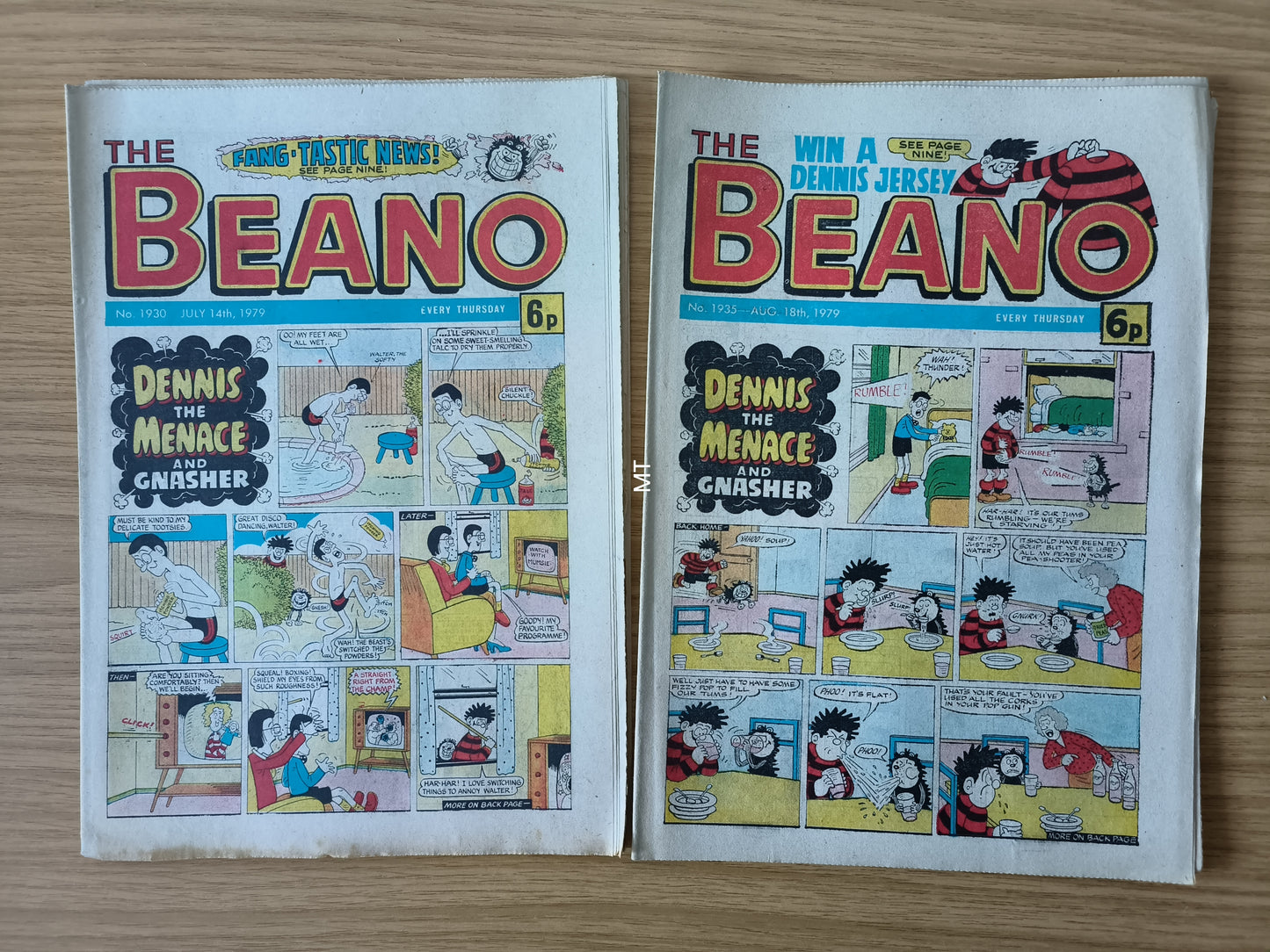 10x Beano Comics/Magazines 1927>1936 1979 Bundle/Job Lot (0064) Dennis the Menace Gnasher