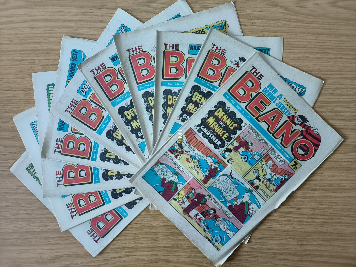 10x Beano Comics/Magazines 1937>1946 1979 Bundle/Job Lot (0065) Dennis the Menace Gnasher