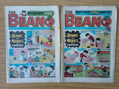 10x Beano Comics/Magazines 1937>1946 1979 Bundle/Job Lot (0065) Dennis the Menace Gnasher