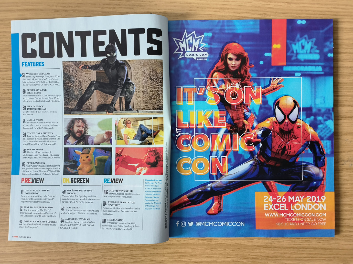 EMPIRE Magazine Summer 2019 Subscriber (1076) Spider-Man Avengers Men In Black