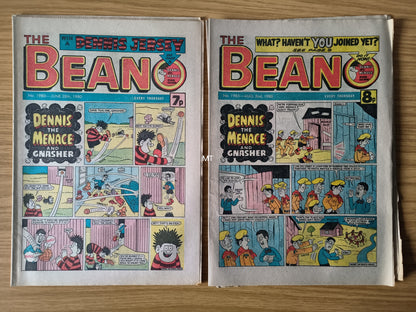 10x Beano Comics/Magazines 1978>1987 1980 Bundle/Job Lot (0075) Dennis the Menace Gnasher