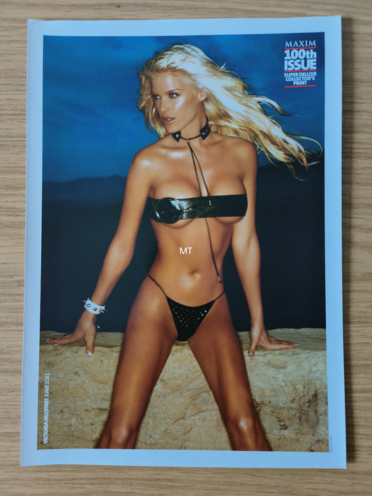 MAXIM Magazine POSTER Victoria Silvstedt A4 PRINT RARE (1078)