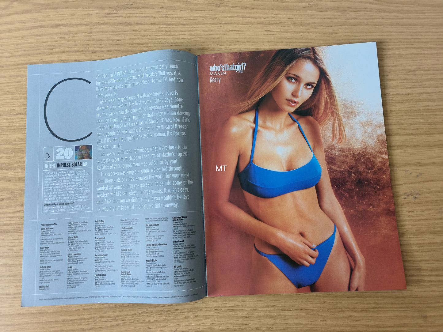 MAXIM Magazine Supplement "Who's that girl 2000" RARE (1079) Charlie O'Neill Jo Hicks Kerry McGregor