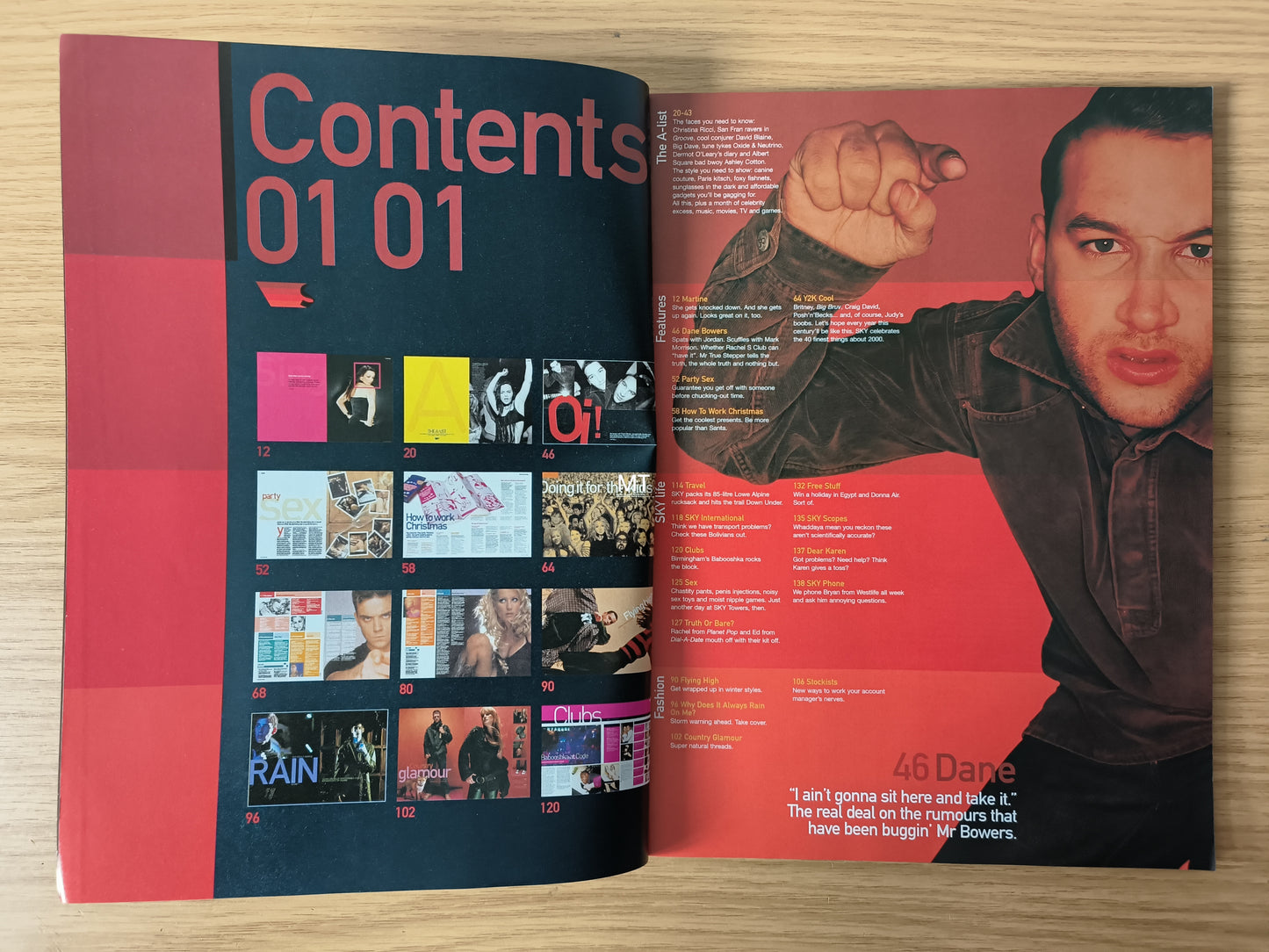 SKY Magazine January 2001 RARE (1081) Martine Mccutcheon Dan Bowers