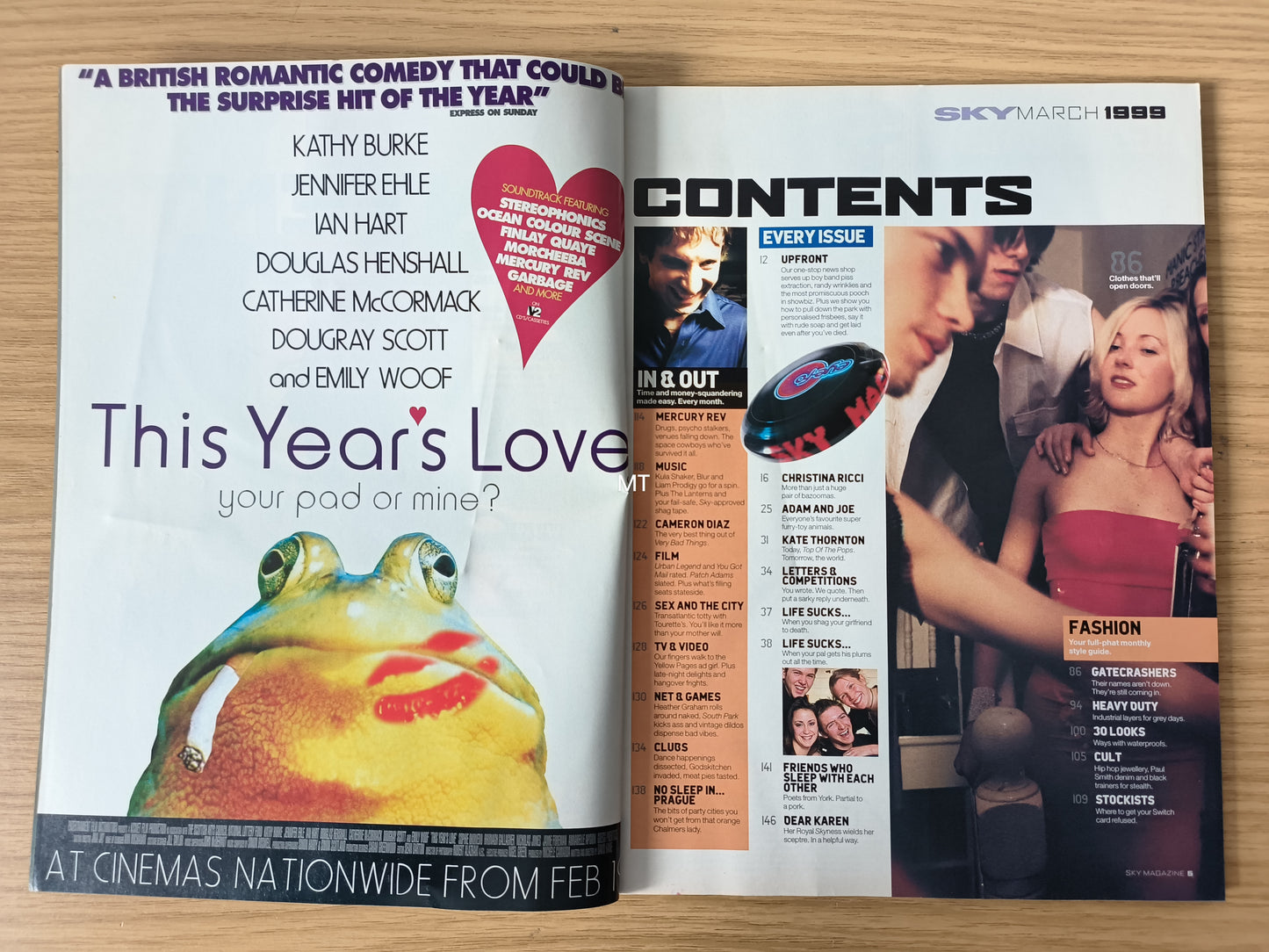 SKY Magazine March 1999 RARE (1081) Denise Van Outen Parker Posey Heather Graham