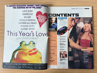 SKY Magazine March 1999 RARE (1081) Denise Van Outen Parker Posey Heather Graham