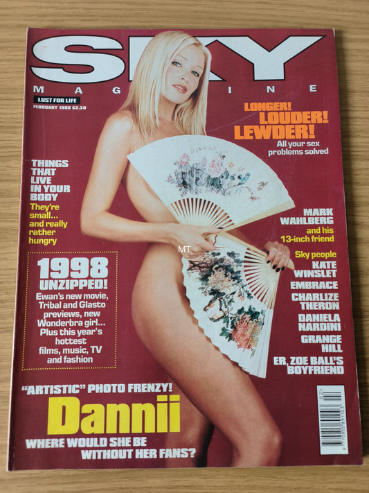 SKY Magazine February 1998 RARE (1081) Danni Minogue Charlize Theron Kate Winslet