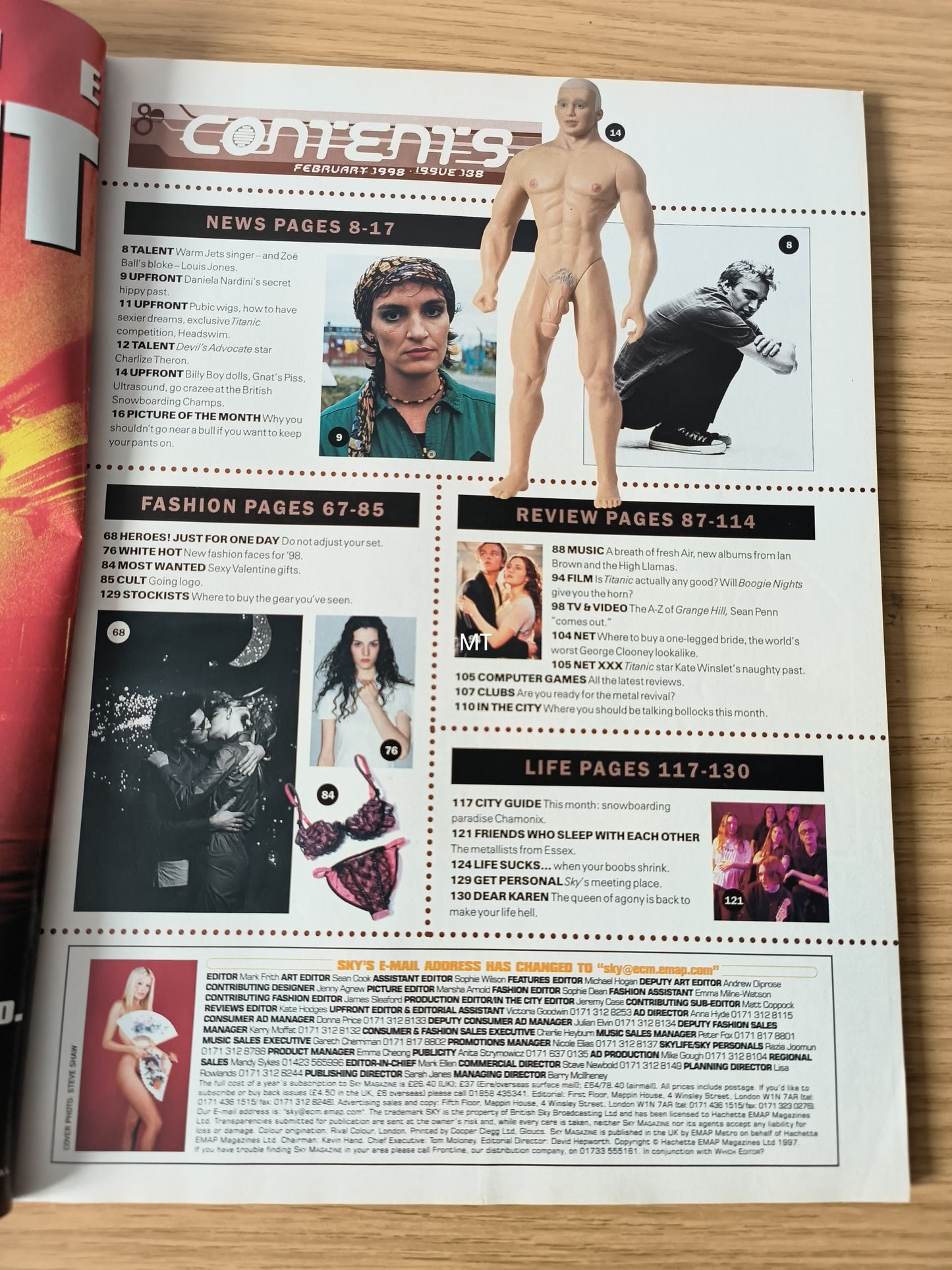 SKY Magazine February 1998 RARE (1081) Danni Minogue Charlize Theron Kate Winslet