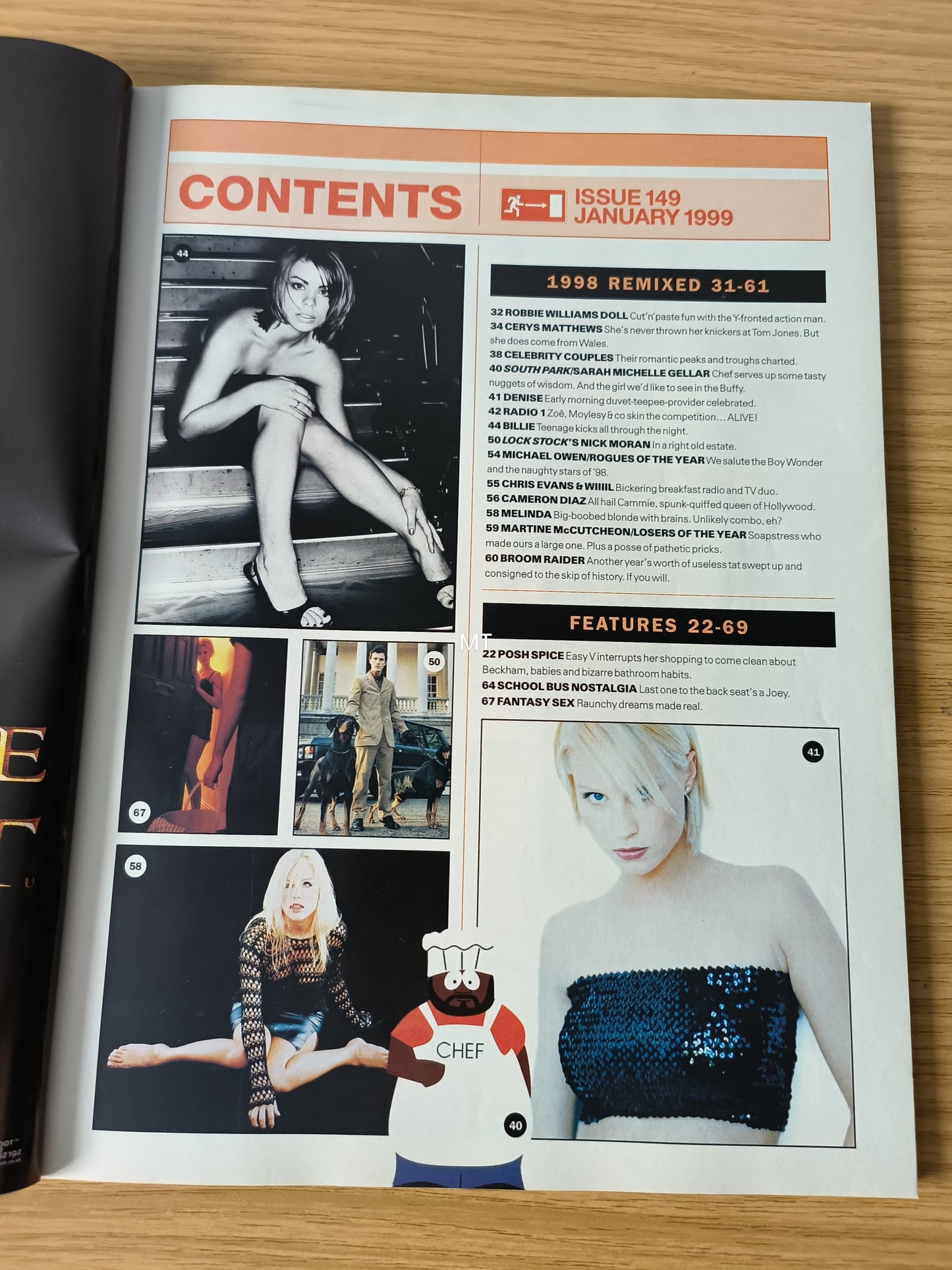 SKY Magazine January 1999 RARE (1081) Victoria Beckham Billie Piper Cerys Matthews