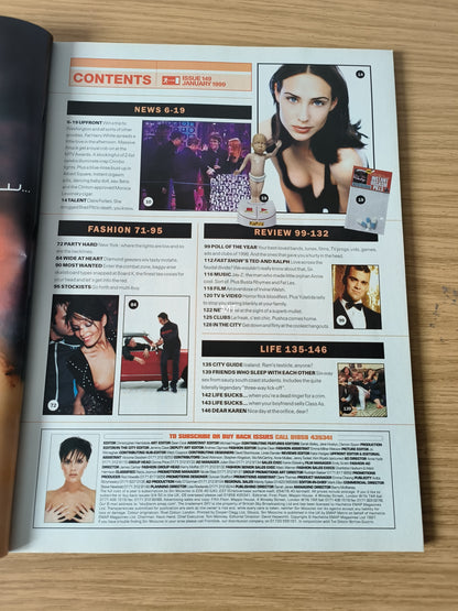 SKY Magazine January 1999 RARE (1081) Victoria Beckham Billie Piper Cerys Matthews