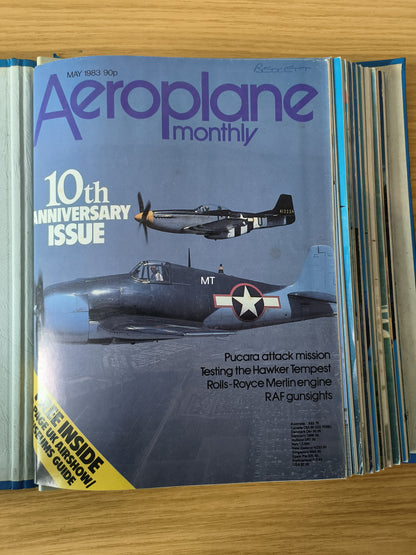 12x Aeroplane Monthly Magazines 1983/1984 FOLDER Inc Bundle/Job Lot (F001)