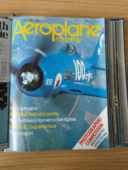 12x Aeroplane Monthly Magazines 1983/1984 FOLDER Inc Bundle/Job Lot (F001)